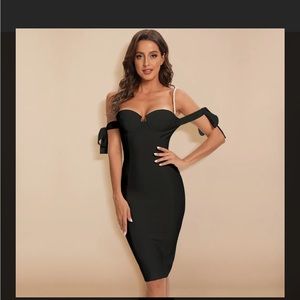 Size XS bandage dress with pearl straps